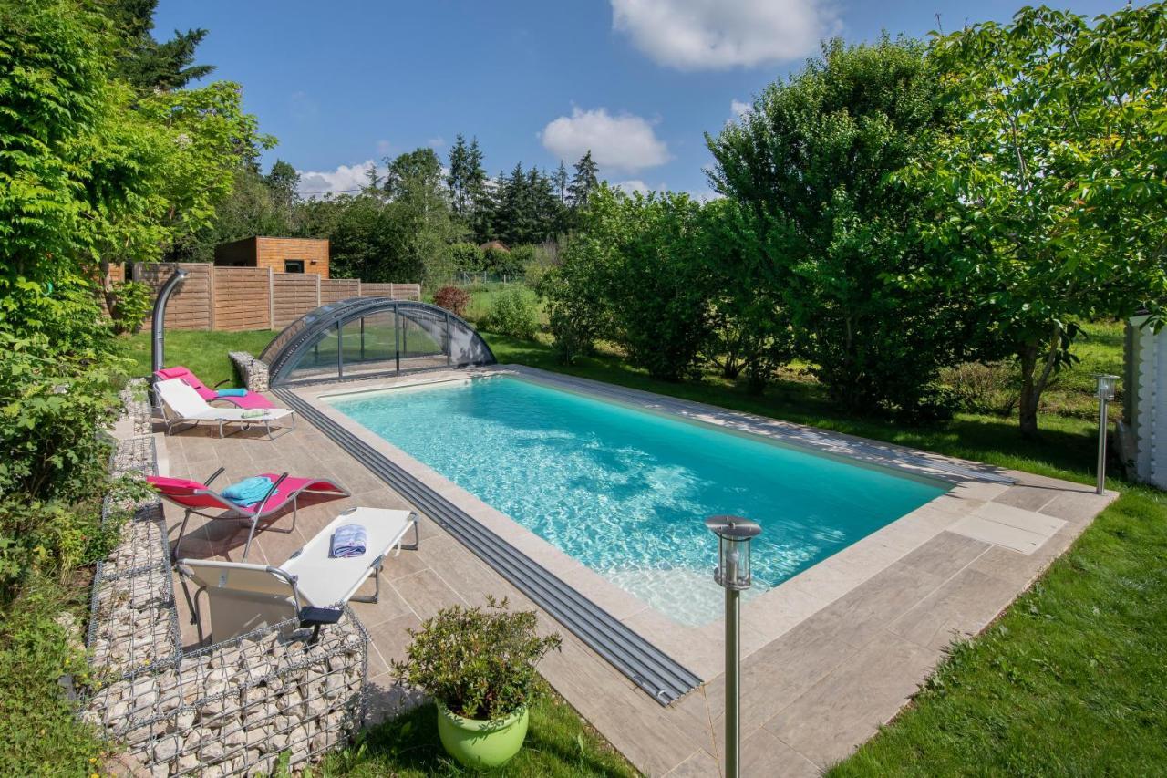 Monteaux Au Coeur Du Bien-Etre, Chalet Avec Piscine Chauffee Et Couverte, Spa, Sauna, Massages מראה חיצוני תמונה